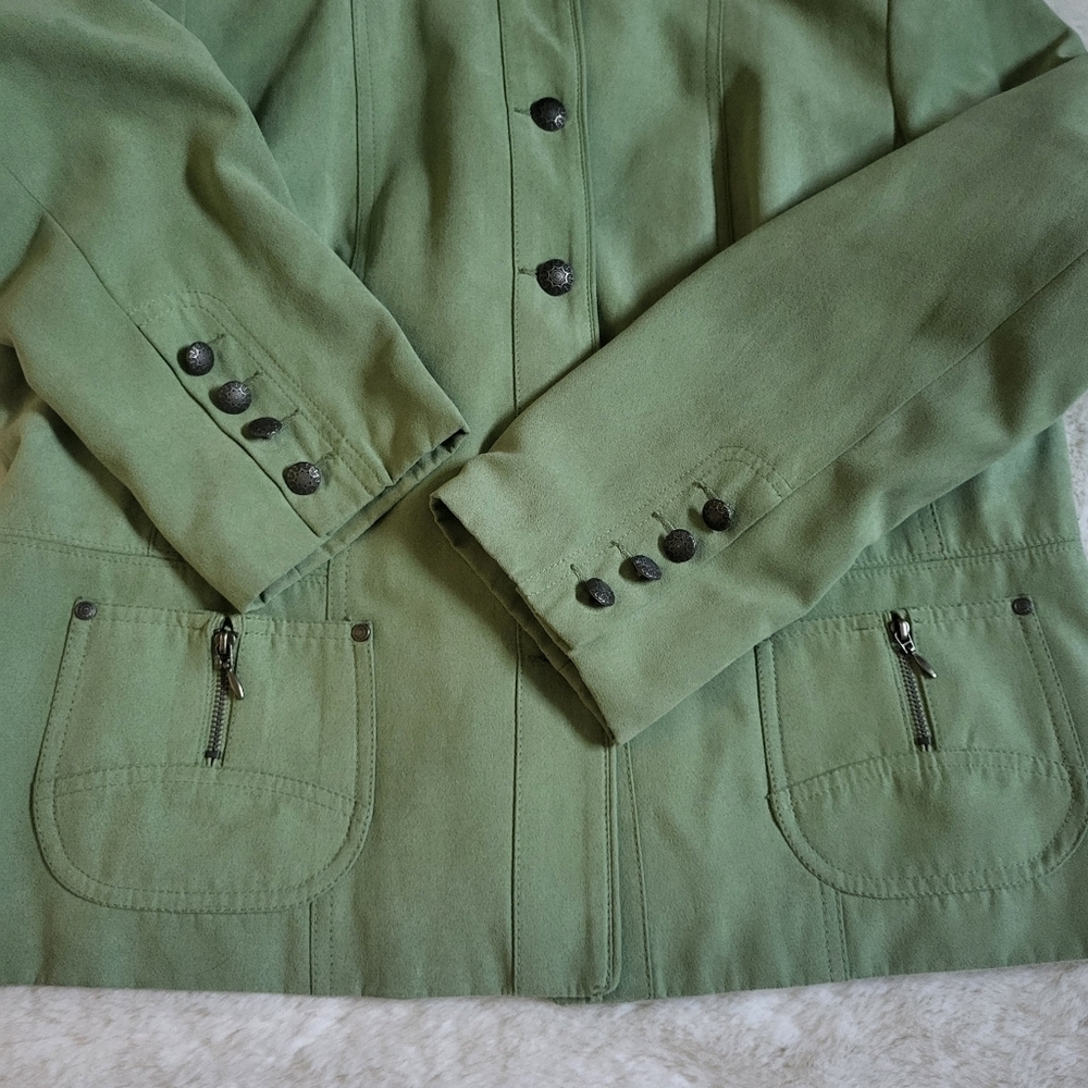 ConradC Faux Suede Women's Button Down Jacket Size 14 - Picture 6 of 12